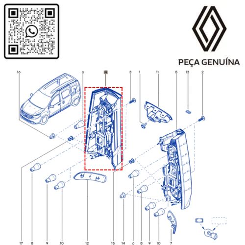 RN 09604R 265509604R LANTERNA TRAS. DIR. KANGOO II 22... 4